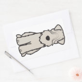 Sticker Rectangulaire Dessin de chien de Terrier roux (Enveloppe)
