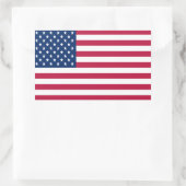 Sticker Rectangulaire Dessin de fierté de drapeau américain USA (Sac)