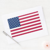 Sticker Rectangulaire Dessin de fierté de drapeau américain USA (Enveloppe)