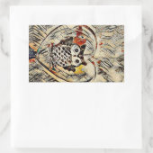 Sticker Rectangulaire Dessin de hibou (Sac)