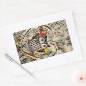 Sticker Rectangulaire Dessin de hibou (Enveloppe)