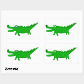 Sticker Rectangulaire Dessin de joli alligator (Feuille)