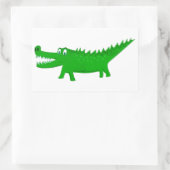 Sticker Rectangulaire Dessin de joli alligator (Sac)