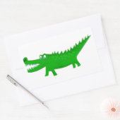 Sticker Rectangulaire Dessin de joli alligator (Enveloppe)