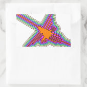 Sticker Rectangulaire Dessin de Nazca Hummingbird Pérou (Sac)