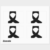 Sticker Rectangulaire Dessin de ruban noir (Feuille)