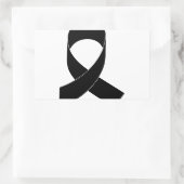 Sticker Rectangulaire Dessin de ruban noir (Sac)