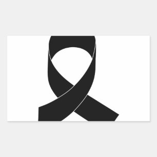 Sticker Rectangulaire Dessin de ruban noir
