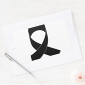 Sticker Rectangulaire Dessin de ruban noir (Enveloppe)