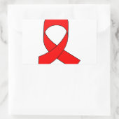 Sticker Rectangulaire Dessin de ruban rouge (Sac)