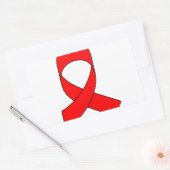Sticker Rectangulaire Dessin de ruban rouge (Enveloppe)