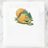 Sticker Rectangulaire Dessin de Tente Woods (Sac)