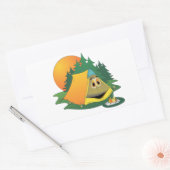 Sticker Rectangulaire Dessin de Tente Woods (Enveloppe)