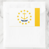 Sticker Rectangulaire Dessin du drapeau de l'État de Rhode Island (Sac)