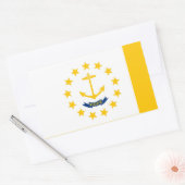 Sticker Rectangulaire Dessin du drapeau de l'État de Rhode Island (Enveloppe)