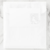 Sticker Rectangulaire Dessin original Chien chinois Année 2018 Bâton 2 (Sac)