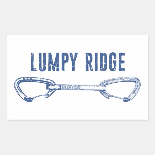 Sticker Rectangulaire Dessin rapide de l'escalade de Lumpy Ridge (Devant)