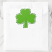 Sticker Rectangulaire Dessin Shamrock de Saint Patrick (Sac)