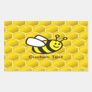 Sticker Rectangulaire Dessin sur les abeilles