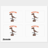 Sticker Rectangulaire Dessin T-Rex Bigfoot (Feuille)