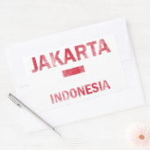 Sticker Rectangulaire Dessins de Jakarta Indonésie (Enveloppe)