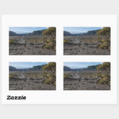 Sticker Rectangulaire dessus lit de lave sèche du cratère kilauea iki (Feuille)