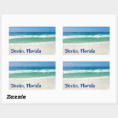 Sticker Rectangulaire Destin Florida Blue Beach (Feuille)