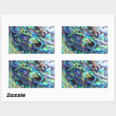 Sticker Rectangulaire Détail de la coquille de Paua (Feuille)