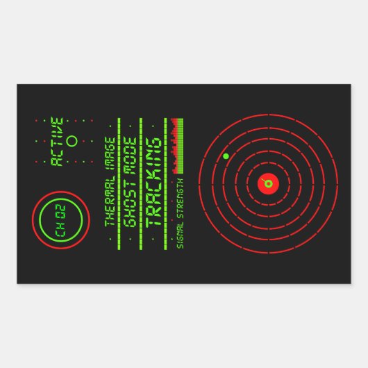 Sticker Rectangulaire Détection du périphérique X2 de surveillance de la (Devant)