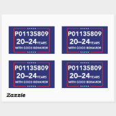 Sticker Rectangulaire Détenu P011358 (Feuille)