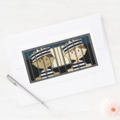 Sticker Rectangulaire Détenus de caricatures en cellule de prison (Enveloppe)