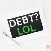Sticker Rectangulaire Dette LOL (Enveloppe)