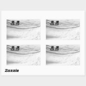 Sticker Rectangulaire Deux Chaises Ensevelies Dans La Neige (Feuille)