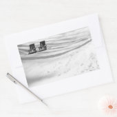 Sticker Rectangulaire Deux Chaises Ensevelies Dans La Neige (Enveloppe)