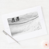 Sticker Rectangulaire Deux Chaises Ensevelies Dans La Neige (Enveloppe)