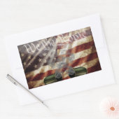 Sticker Rectangulaire Deux coques de pistolet au-dessus de l'autocollant (Enveloppe)