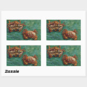 Sticker Rectangulaire Deux crabes par Vincent van Gogh (Feuille)