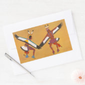 Sticker Rectangulaire Deux danseurs d'aigle (Enveloppe)