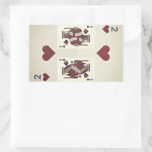 Sticker Rectangulaire Deux Hearts (Sac)