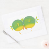 Sticker Rectangulaire Deux Inséparables (Enveloppe)