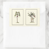 Sticker Rectangulaire Deux mini palmiers encadrés (Sac)