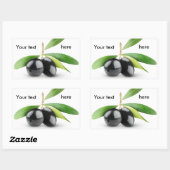 Sticker Rectangulaire Deux olives noires (Feuille)