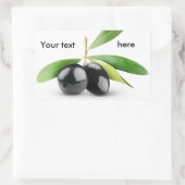 Sticker Rectangulaire Deux olives noires (Sac)