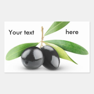 Sticker Rectangulaire Deux olives noires