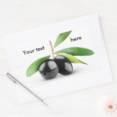 Sticker Rectangulaire Deux olives noires (Enveloppe)