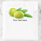 Sticker Rectangulaire Deux olives vertes (Sac)