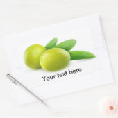 Sticker Rectangulaire Deux olives vertes (Enveloppe)