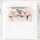 Sticker Rectangulaire Deux petites piggies 2012 (Sac)
