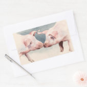 Sticker Rectangulaire Deux petites piggies 2012 (Enveloppe)