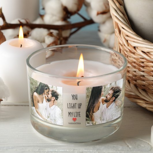 Sticker Rectangulaire Deux photos | Happy Valentines Day |